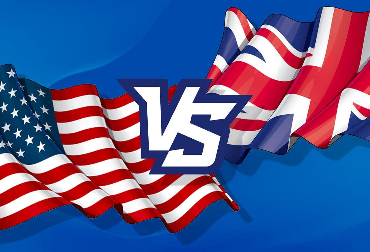 Сша и британия предупредили. Американский vs британский. США И Великобритания. Американский английский. Американский против британского.