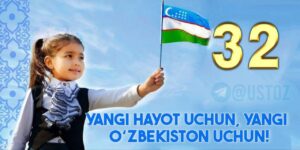 Özbekistan'ın bağımsızlığının 32. yıl dönümü "Yeni bir hayat için, yeni bir Özbekistan için!" sloganlı sergiler